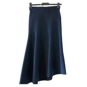 COS Asymmetrical Midi Skirt Navy Blue
